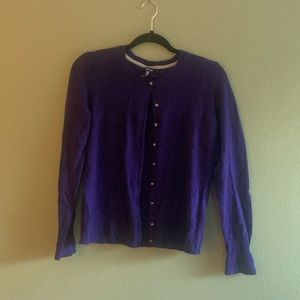 Purple cashmere cardigan- size medium